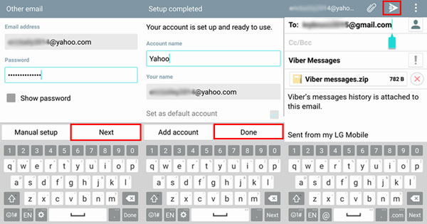 email viber messages