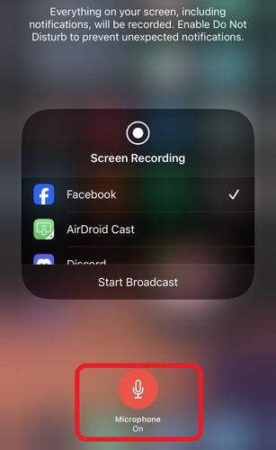turn on Microphone for screen recording