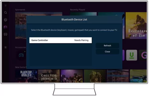 add controller on smart TV