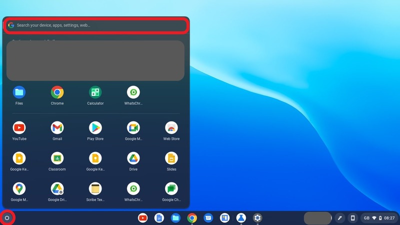 App launcher on Chromebook