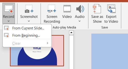 choose what to record in PowerPoint