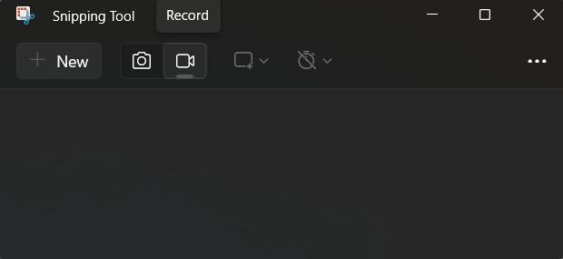 Record screen via Snipping Tool