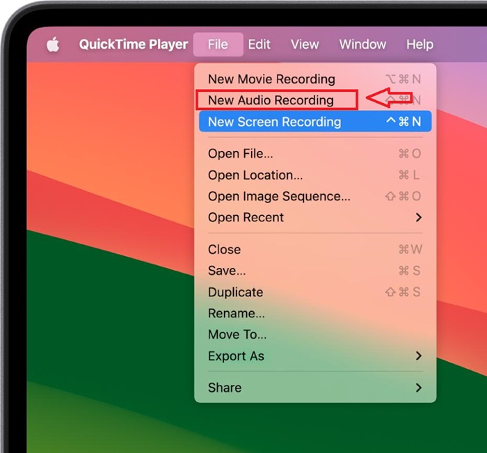New Audio Recording on Mac