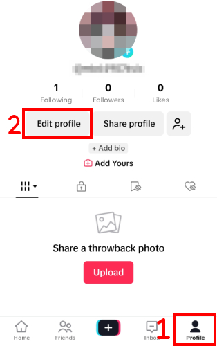 TikTok edit profile