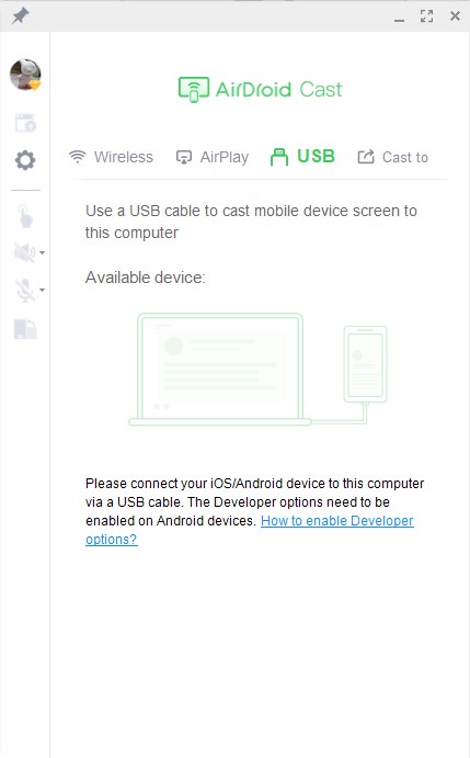 USB en AirDroid Cast