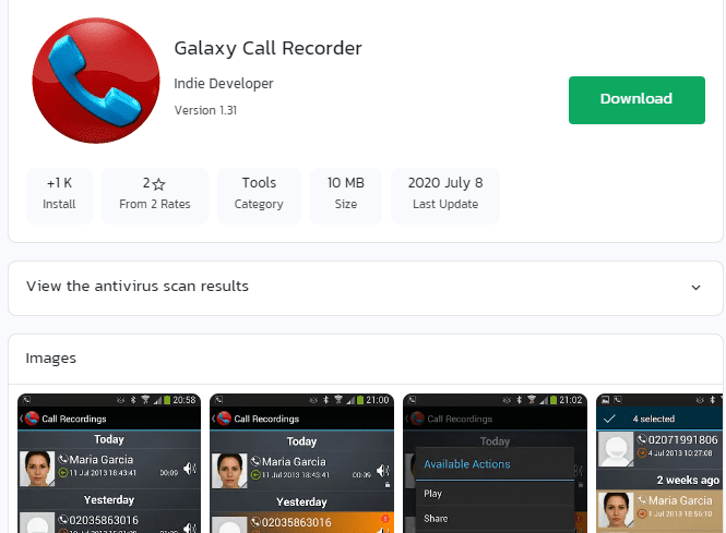 Galaxy Call Recorder