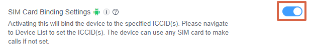 SIM Card Binding Settings 1