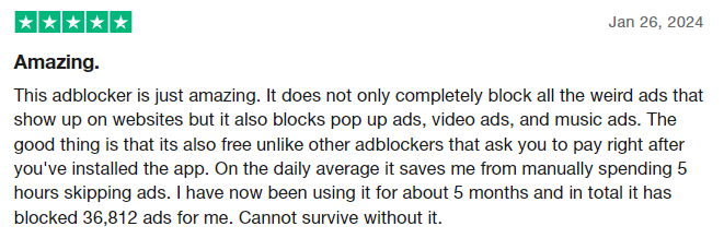 AdBlock user review