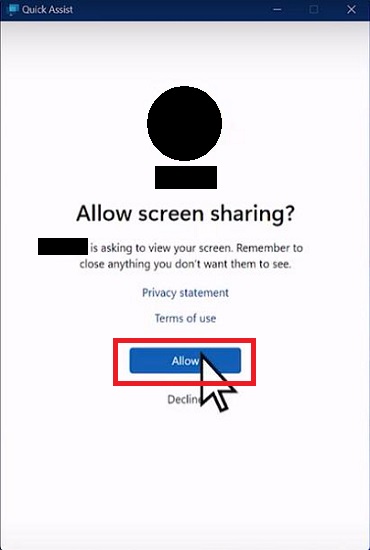 Allow Screen Sharing