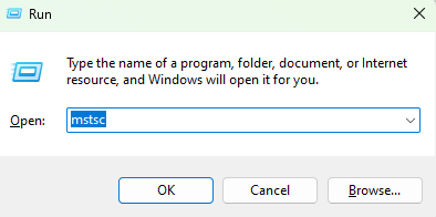 open remote desktop on Windows