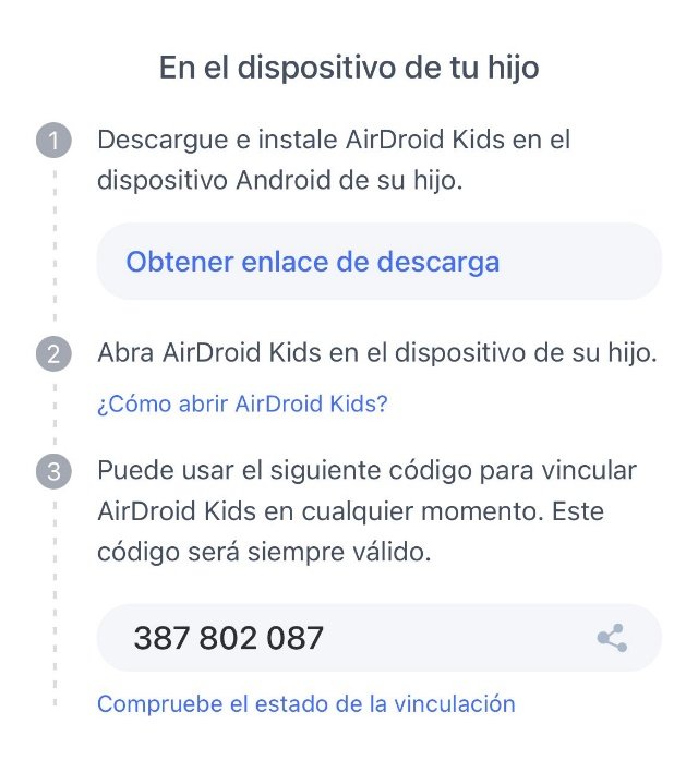 descargar en el dispositivo de tu hijo