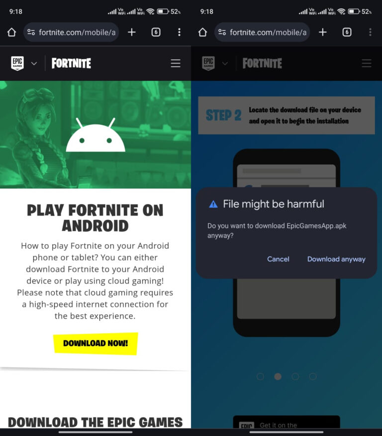 Download Epic Games on Android