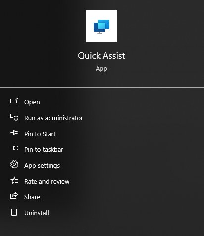 Get Microsoft Quick Assist