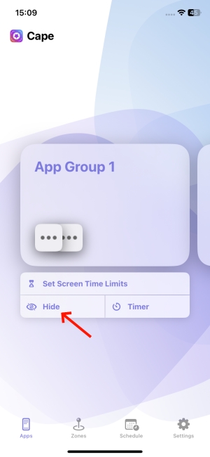 hide iPhone apps with Cape