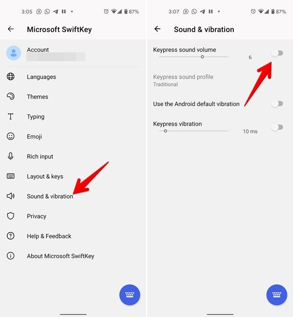 how to turn off keyboard sound on samsung 2
