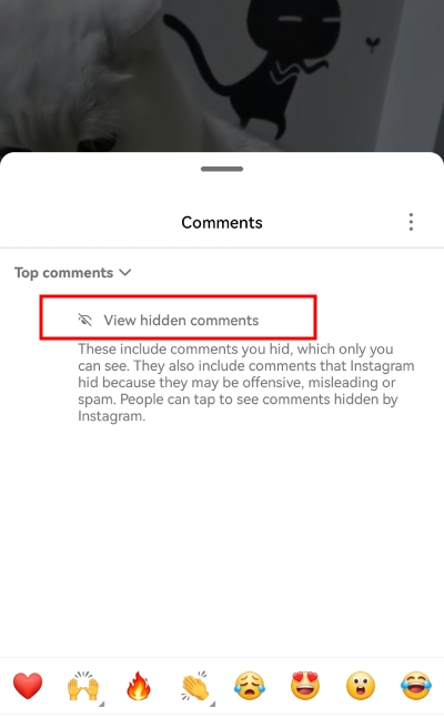 view hidden comments Instagram