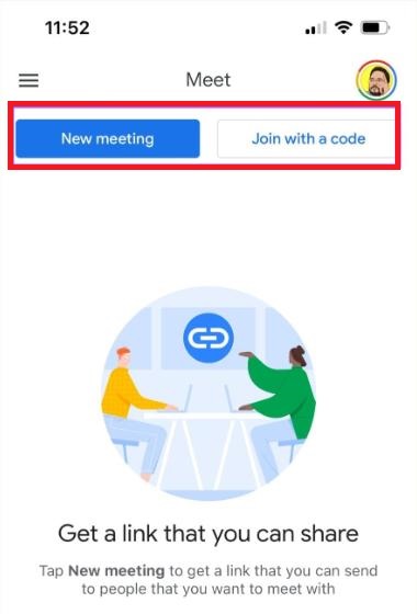 join Google Meet meeting iPhone