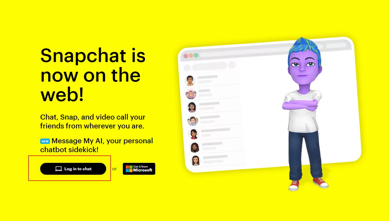 iniciar sesión en Snapchat Web