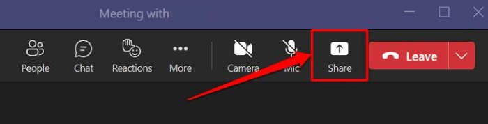 Microsoft Teams Share Button