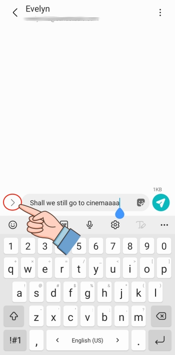 more button on Samsung Message