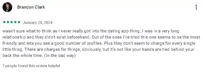 OkCupid customer reviews from Brandon Clark