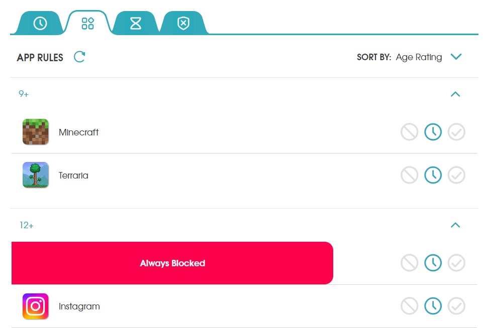 OurPact app management