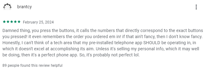 Phone by Google user review