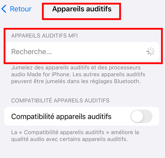 Rechercher le nom de vos appareils auditifs