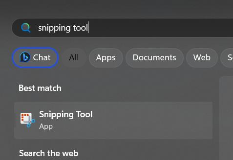 open Snipping Tool on Windows 10/11