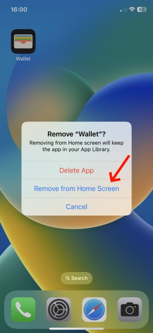 remove iPhone apps from home screen