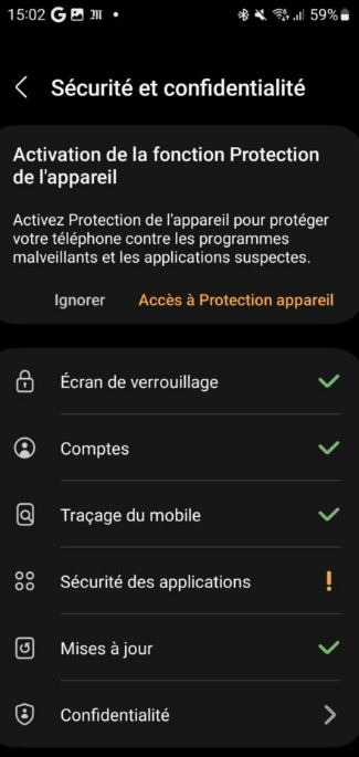 Sécurité et Confidentialité Android
