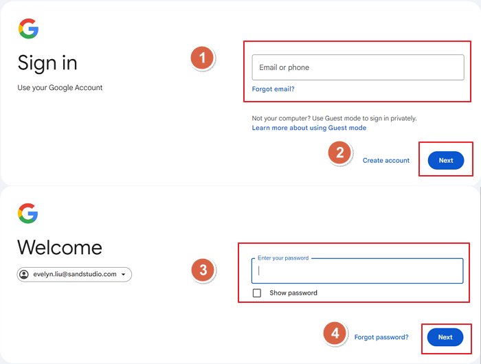 sign into your Google account