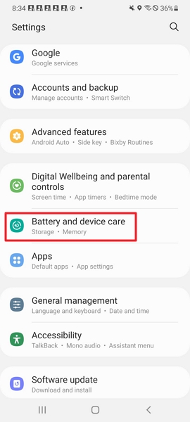 tap battery and device care