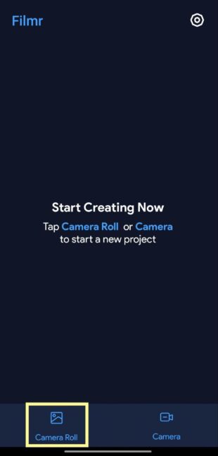 tap camera roll