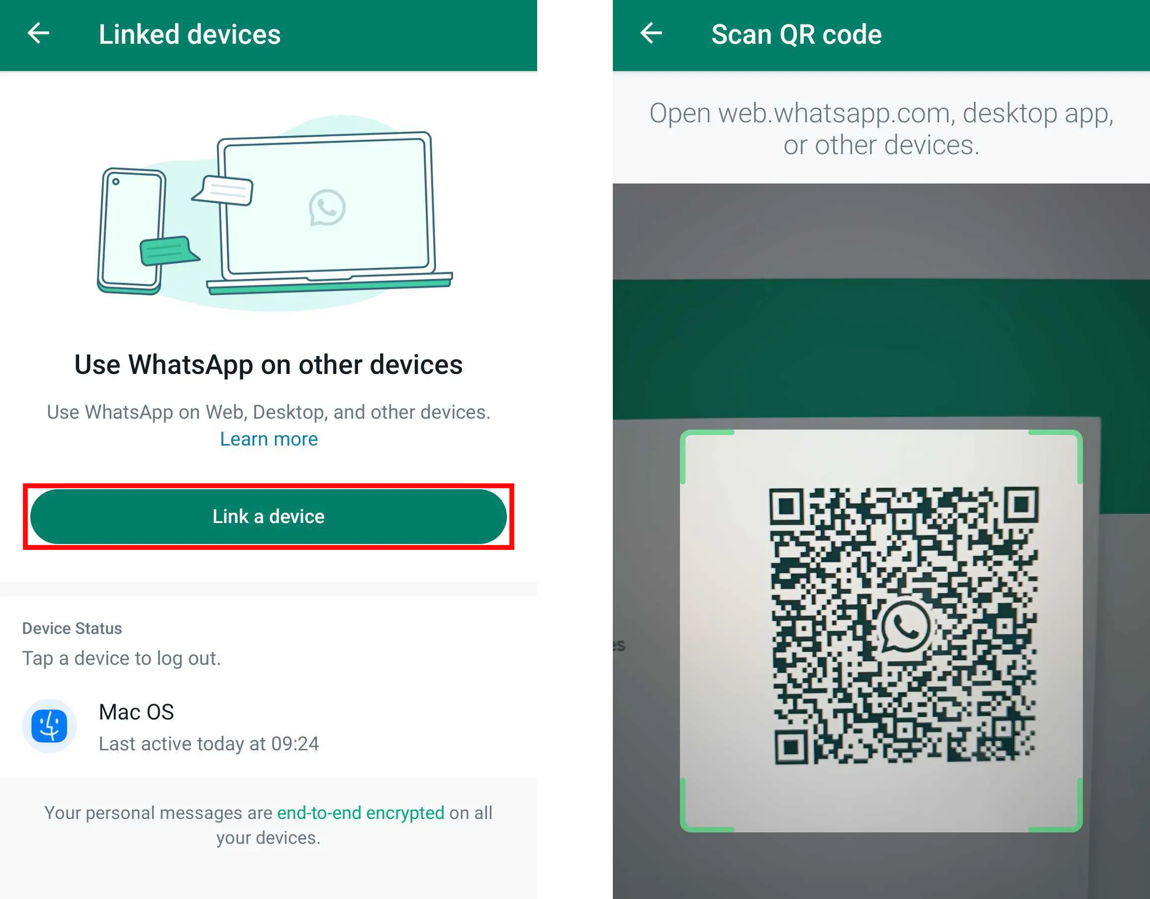 whatsapp web linked devices