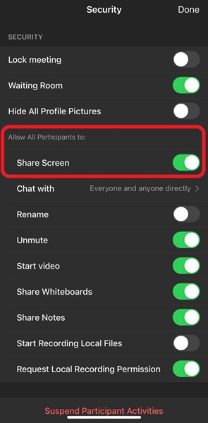 Allow AllParticipants to Share Screen
