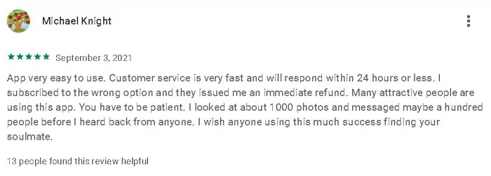 Zoosk customer reviews from Michale Knight