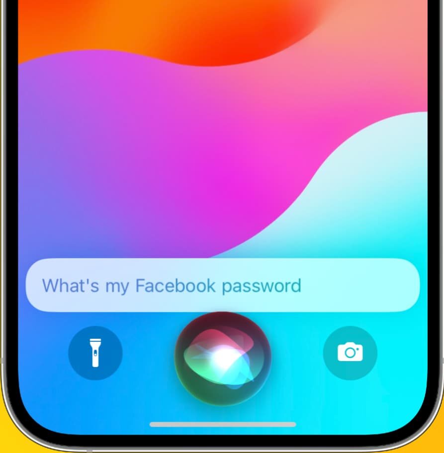 ask siri for password on iPhone