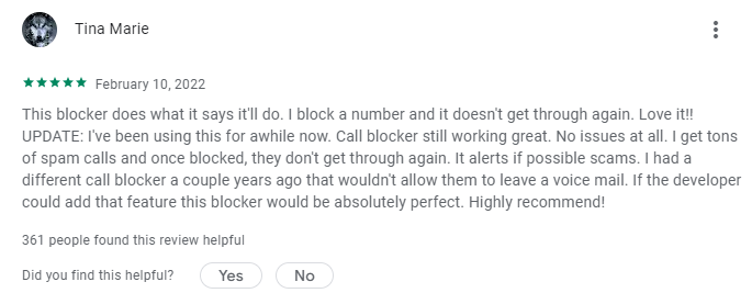 Block-Spam user review