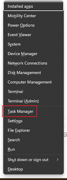 choose task manager