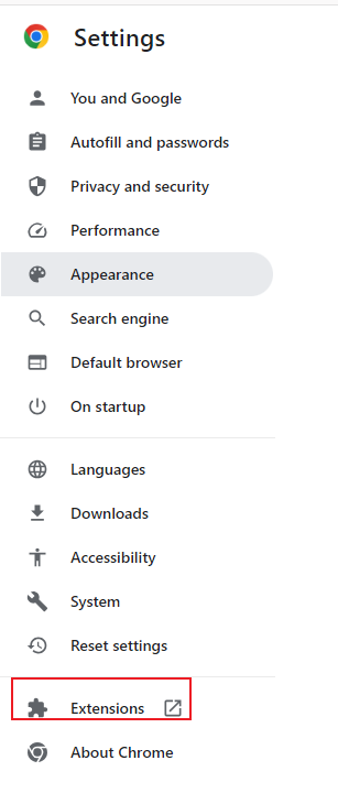 find Chrome extension list