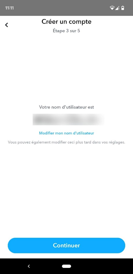 Créer nom d'utlisateur Snapchat