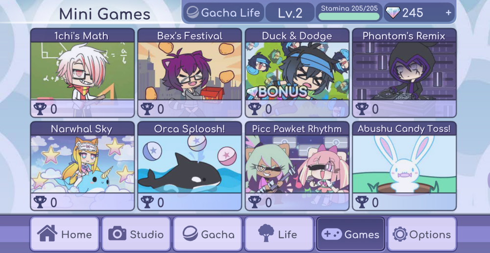 Gacha Life mini games