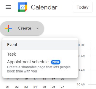 go to Google Calendar