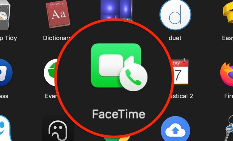 FaceTime app on Mac