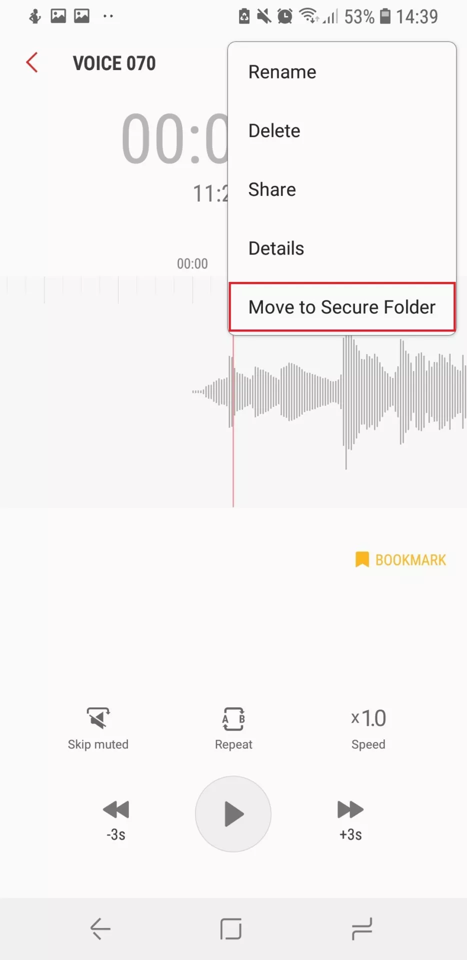 move to secure folder