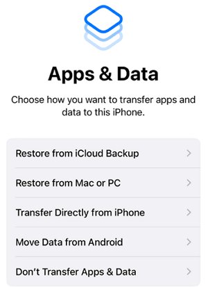 ripristinare da backup iCloud