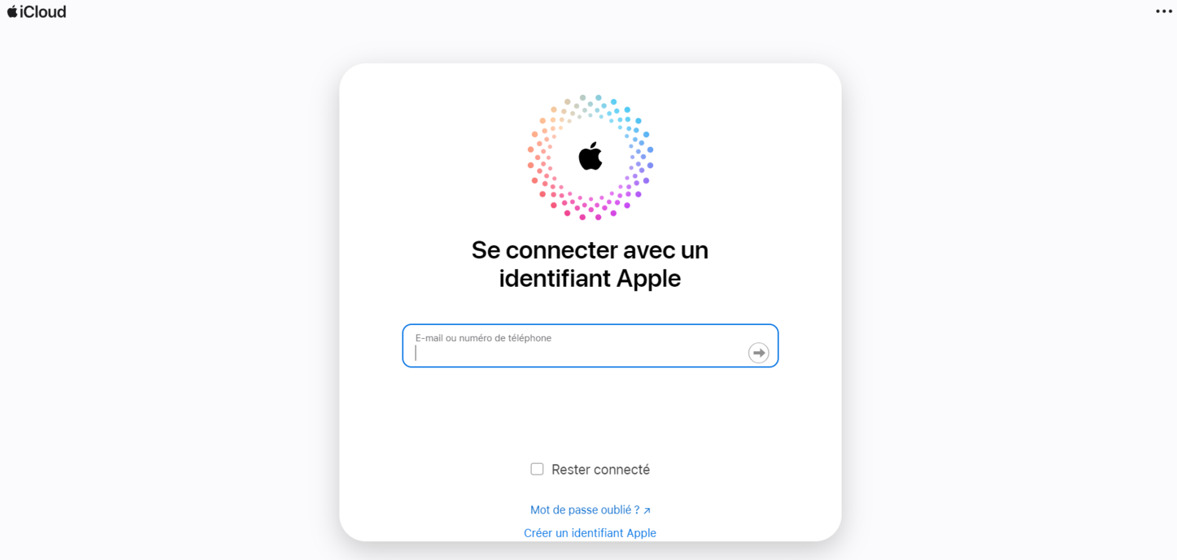 Se connecter sur iCloud Localiser des appareils