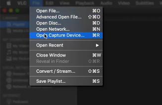 Select Open Capture Device