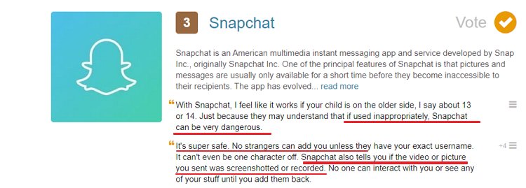 Snapchat user review
